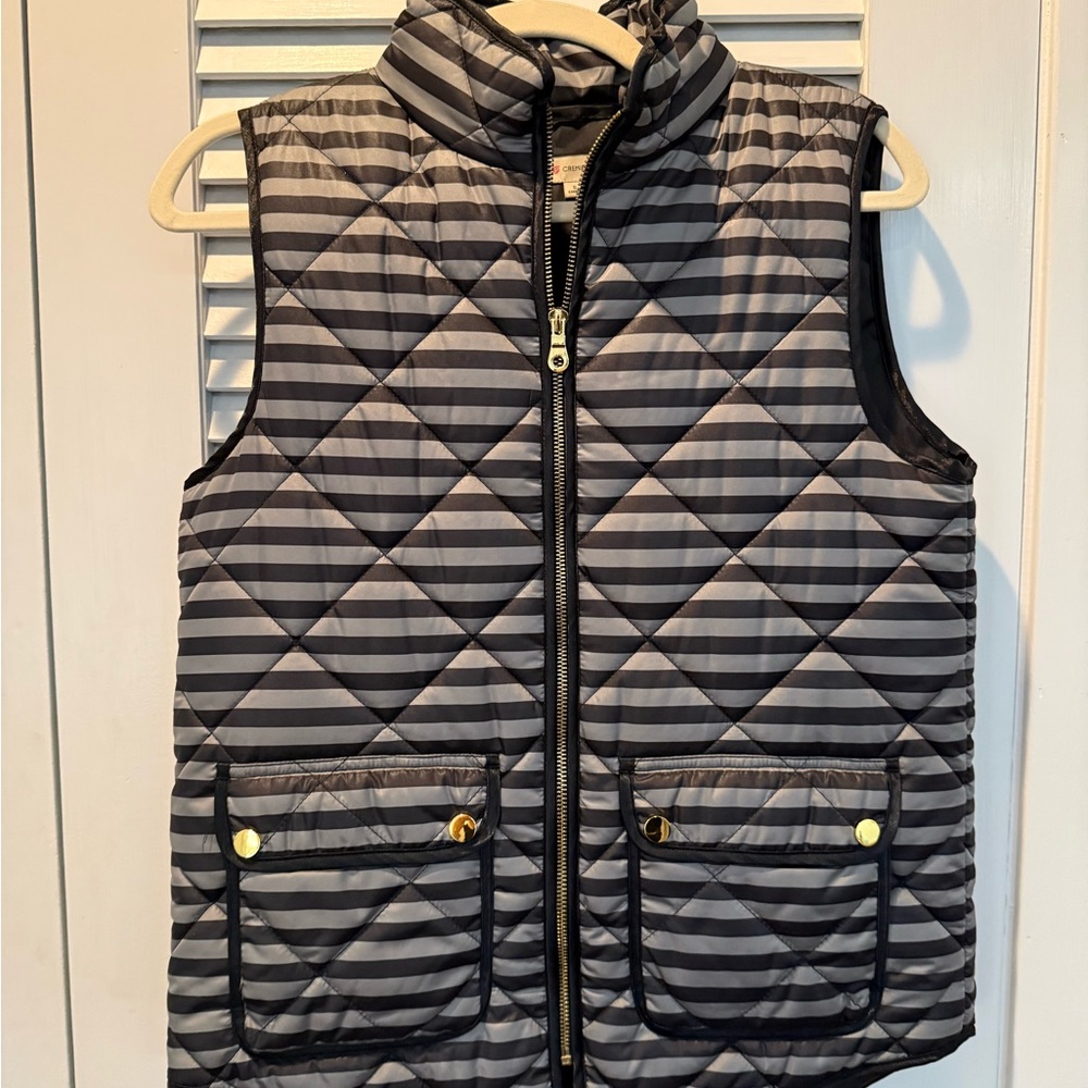 Daniel Cremieux Black and Gray Striped Vest